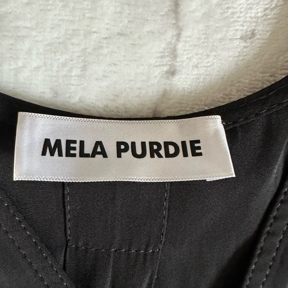 Mela Purdie VINE SHIRT top Black 12 , Romantic, Classic Ruffle - Picture 4 of 9